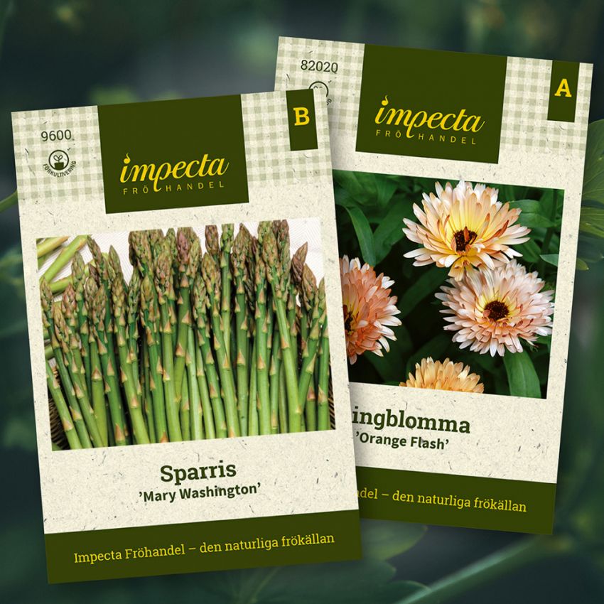 Spargel & Ringelblume in der Gruppe Saras Bäckmos Favoriten / Sara Bäckmo - Blumen und Gemüse gemeinsam pflanzen bei Impecta Fröhandel (H1015)