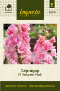 Löwenmaul F1 'Snapstar Pink', Hohe Sorte mit hellen pastellrosa, gefüllten Blüten an langen Stängeln mit hellgrünem Blatt