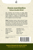 Zinnie 'Zahara Double White'